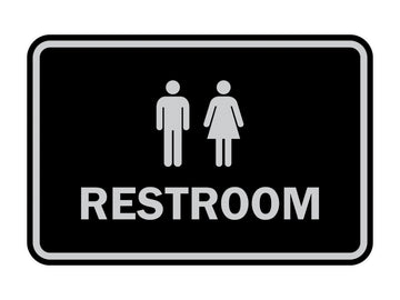 Signs ByLITA Classic Framed Unisex Restroom Sign